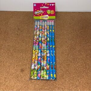 3/$15 Shopkins Colourful Party Pencils Pack of 8 NWT